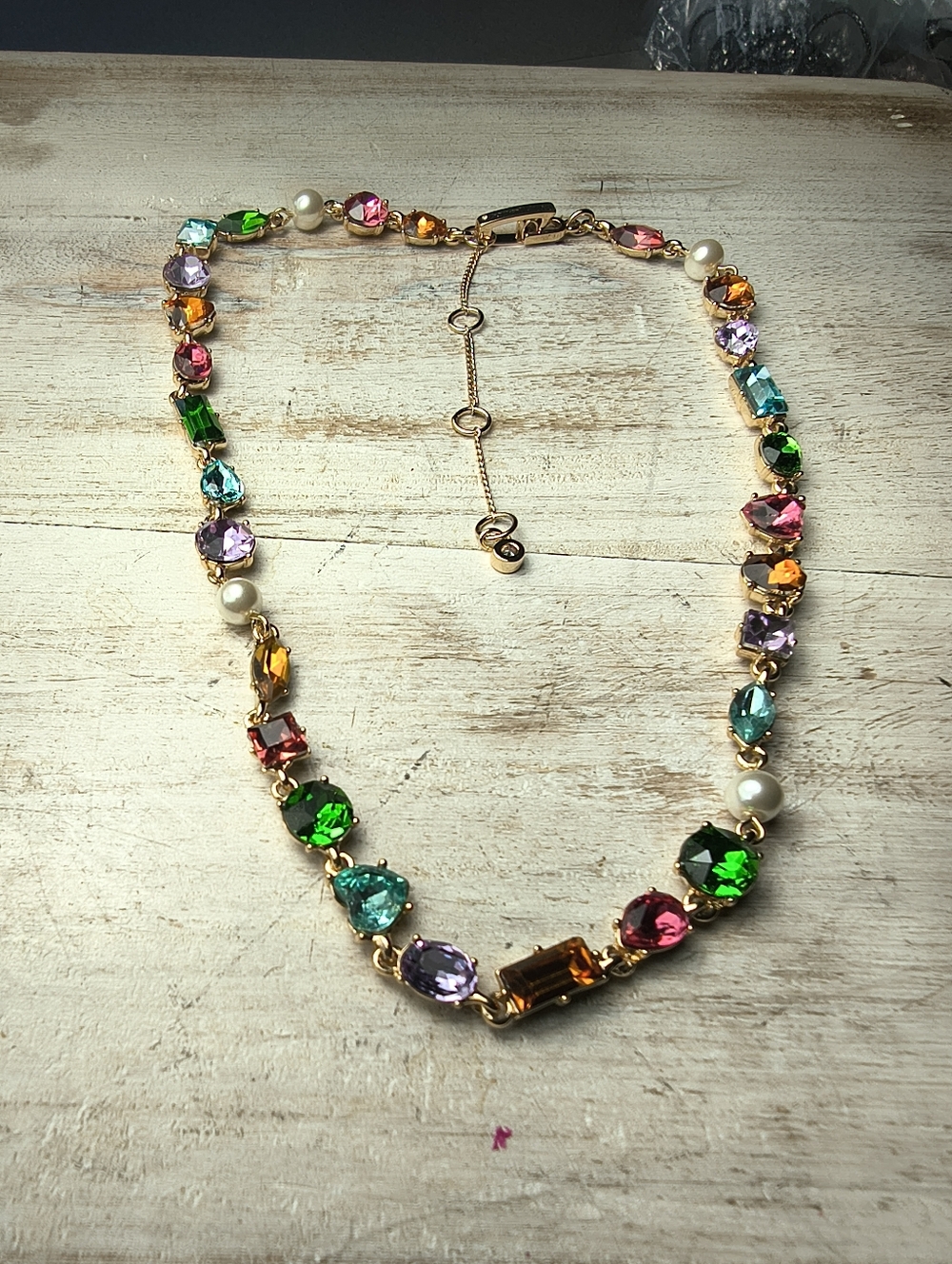 Karl Lagerfeld Gold-tone Stone Necklace